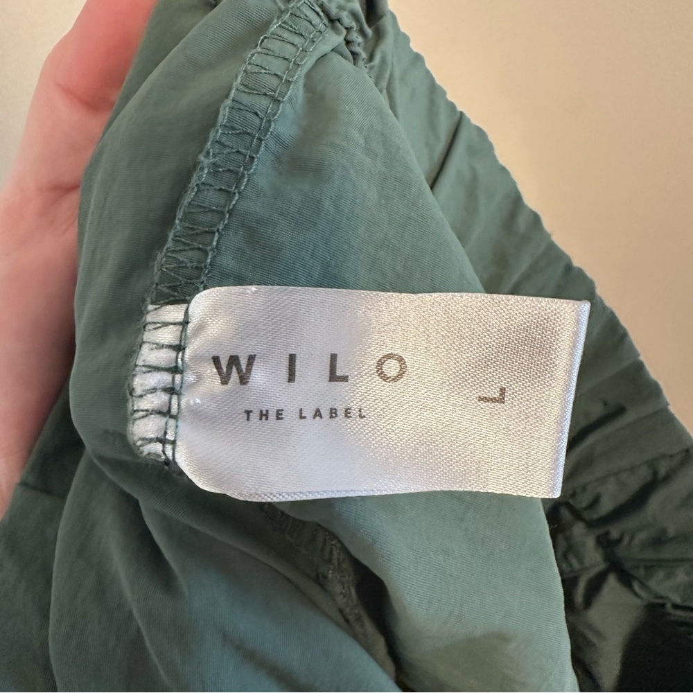Anthropologie Wilo the Label Cargo Army Green Athleisure Track Pants - Picture 3 of 6